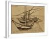 Fishing Boats on the Beach at Saints-Maries, c.1888-Vincent van Gogh-Framed Giclee Print