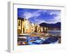 Fishing Boats on the Beach, Cefalu, Sicily, Italy, Mediterranean, Europe-Sakis Papadopoulos-Framed Photographic Print