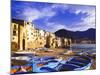 Fishing Boats on the Beach, Cefalu, Sicily, Italy, Mediterranean, Europe-Sakis Papadopoulos-Mounted Photographic Print