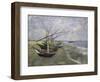 Fishing Boats on the Beachat Saintes, Maries-Vincent van Gogh-Framed Premium Giclee Print