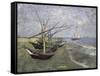 Fishing Boats on the Beachat Saintes, Maries-Vincent van Gogh-Framed Stretched Canvas