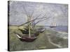 Fishing Boats on the Beachat Saintes, Maries-Vincent van Gogh-Stretched Canvas