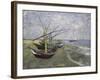 Fishing Boats on the Beachat Saintes, Maries-Vincent van Gogh-Framed Giclee Print