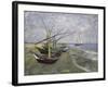 Fishing Boats on the Beachat Saintes, Maries-Vincent van Gogh-Framed Giclee Print