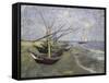 Fishing Boats on the Beachat Saintes, Maries-Vincent van Gogh-Framed Stretched Canvas