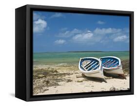 Fishing Boats on the Island of Rodrigues, Mauritius, Indian Ocean, Africa-null-Framed Stretched Canvas