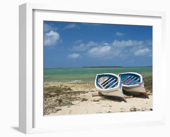 Fishing Boats on the Island of Rodrigues, Mauritius, Indian Ocean, Africa-null-Framed Photographic Print