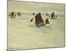 Fishing Boats on the Large de Pourville, 1882-Claude Monet-Mounted Giclee Print