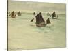 Fishing Boats on the Large de Pourville, 1882-Claude Monet-Stretched Canvas