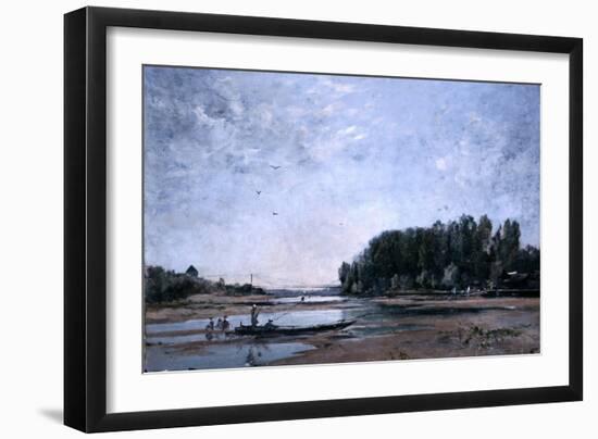 Fishing Boats on the Loire, 1865-Emmanuel Lansyer-Framed Giclee Print