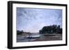 Fishing Boats on the Loire, 1865-Emmanuel Lansyer-Framed Giclee Print