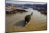 Fishing Boats on their Way Back, Kompong Kleang Village, Siem Reap Province, Cambodia, Indochina-Nathalie Cuvelier-Mounted Photographic Print