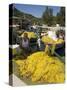 Fishing Boats, Poli Bay, Ithaka, Ionian Islands, Greece-R H Productions-Stretched Canvas