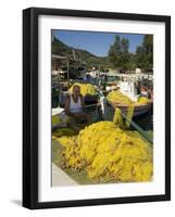 Fishing Boats, Poli Bay, Ithaka, Ionian Islands, Greece-R H Productions-Framed Photographic Print