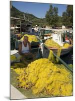 Fishing Boats, Poli Bay, Ithaka, Ionian Islands, Greece-R H Productions-Mounted Photographic Print