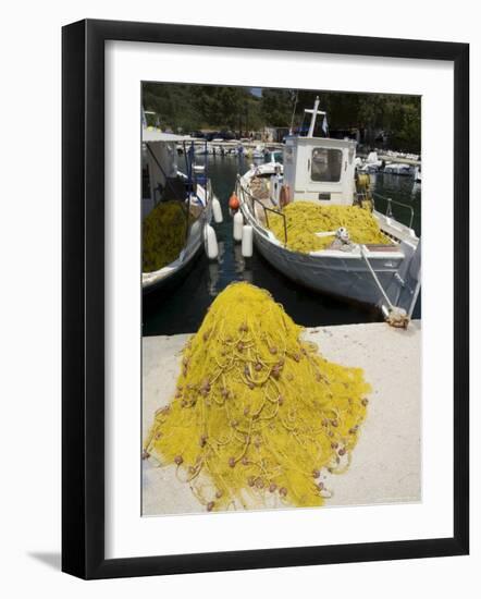 Fishing Boats, Poli Bay, Ithaka, Ionian Islands, Greek Islands, Greece-R H Productions-Framed Photographic Print