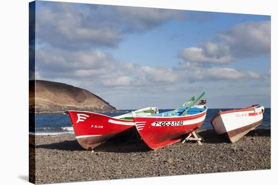 Fishing Boats, Pozo Negro, Fuerteventura, Canary Islands, Spain, Atlantic, Europe-Markus Lange-Stretched Canvas