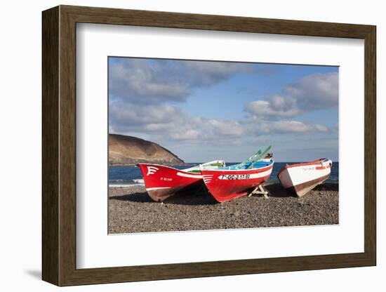 Fishing Boats, Pozo Negro, Fuerteventura, Canary Islands, Spain, Atlantic, Europe-Markus Lange-Framed Photographic Print