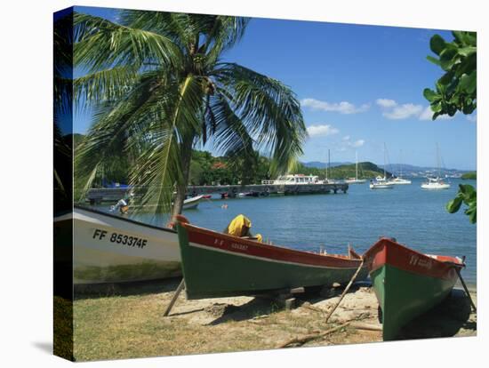 Fishing Boats Pulled Up onto the Beach at Trois Ilets Harbour, Martinique, West Indies-Richardson Rolf-Stretched Canvas