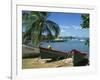 Fishing Boats Pulled Up onto the Beach at Trois Ilets Harbour, Martinique, West Indies-Richardson Rolf-Framed Photographic Print