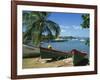 Fishing Boats Pulled Up onto the Beach at Trois Ilets Harbour, Martinique, West Indies-Richardson Rolf-Framed Photographic Print