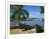 Fishing Boats Pulled Up onto the Beach at Trois Ilets Harbour, Martinique, West Indies-Richardson Rolf-Framed Photographic Print