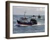 Fishing Boats Returning to Harbour, Guilvinec, Finistere, Brittany, France, Europe-Peter Richardson-Framed Photographic Print