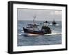 Fishing Boats Returning to Harbour, Guilvinec, Finistere, Brittany, France, Europe-Peter Richardson-Framed Photographic Print