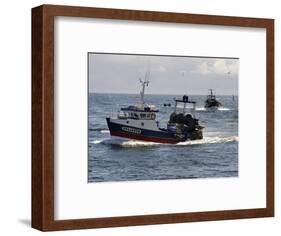 Fishing Boats Returning to Harbour, Guilvinec, Finistere, Brittany, France, Europe-Peter Richardson-Framed Photographic Print