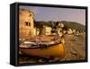 Fishing Boats, Riviera Di Ponente, Laigueglia, Liguria, Portofino, Italy-Walter Bibikow-Framed Stretched Canvas