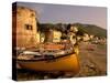 Fishing Boats, Riviera Di Ponente, Laigueglia, Liguria, Portofino, Italy-Walter Bibikow-Stretched Canvas