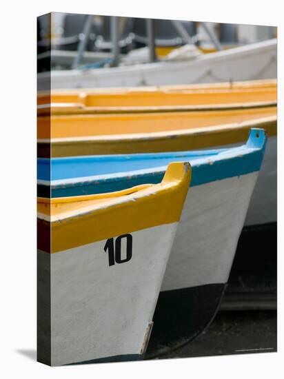 Fishing Boats, Spiaggia Grande, Positano, Amalfi Coast, Campania, Italy-Walter Bibikow-Stretched Canvas