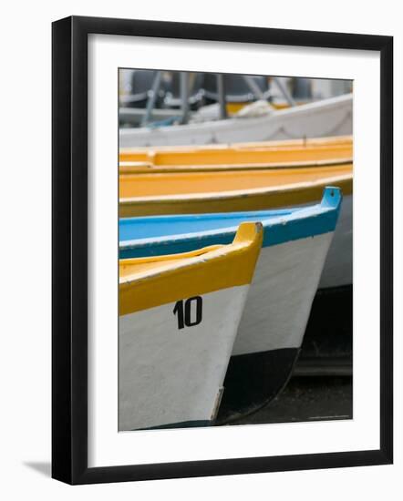 Fishing Boats, Spiaggia Grande, Positano, Amalfi Coast, Campania, Italy-Walter Bibikow-Framed Photographic Print