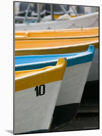 Fishing Boats, Spiaggia Grande, Positano, Amalfi Coast, Campania, Italy-Walter Bibikow-Mounted Photographic Print