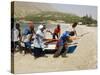 Fishing Boats, Tarrafal, Santiago, Cape Verde Islands, Africa-R H Productions-Stretched Canvas