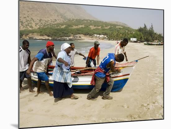 Fishing Boats, Tarrafal, Santiago, Cape Verde Islands, Africa-R H Productions-Mounted Photographic Print
