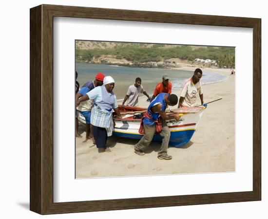 Fishing Boats, Tarrafal, Santiago, Cape Verde Islands, Africa-R H Productions-Framed Photographic Print