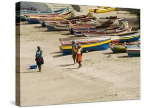 Fishing Boats, Tarrafal, Santiago, Cape Verde Islands, Africa-R H Productions-Stretched Canvas