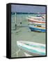 Fishing Boats Tied Up, Isla Mujeres, Quintana Roo, Mexico-Julie Eggers-Framed Stretched Canvas