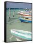 Fishing Boats Tied Up, Isla Mujeres, Quintana Roo, Mexico-Julie Eggers-Framed Stretched Canvas