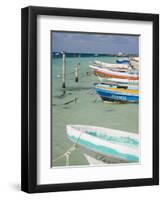 Fishing Boats Tied Up, Isla Mujeres, Quintana Roo, Mexico-Julie Eggers-Framed Photographic Print