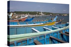 Fishing Boats, Vizhinjam, Trivandrum, Kerala, India, Asia-Balan Madhavan-Stretched Canvas