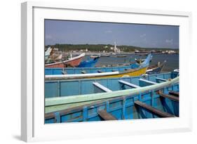 Fishing Boats, Vizhinjam, Trivandrum, Kerala, India, Asia-Balan Madhavan-Framed Photographic Print