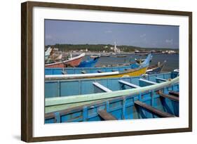 Fishing Boats, Vizhinjam, Trivandrum, Kerala, India, Asia-Balan Madhavan-Framed Photographic Print