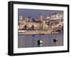 Fishing Boats with 17th century Kasbah des Oudaias, Morocco-Merrill Images-Framed Premium Photographic Print