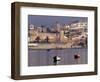 Fishing Boats with 17th century Kasbah des Oudaias, Morocco-Merrill Images-Framed Photographic Print