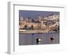 Fishing Boats with 17th century Kasbah des Oudaias, Morocco-Merrill Images-Framed Photographic Print