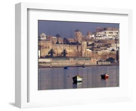 Fishing Boats with 17th century Kasbah des Oudaias, Morocco-Merrill Images-Framed Photographic Print