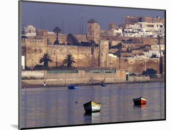 Fishing Boats with 17th century Kasbah des Oudaias, Morocco-Merrill Images-Mounted Photographic Print