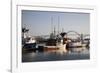 Fishing Boats with Yaquina Bay Bridge in Background, Newport, Oregon, USA-Jamie & Judy Wild-Framed Photographic Print